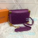 Top Quality Clone L---V Soft Trunk Denim Purple Cloth Women's Handbag